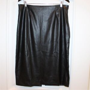 🖤 Nine West Black Faux Leather Pencil Skirt Large